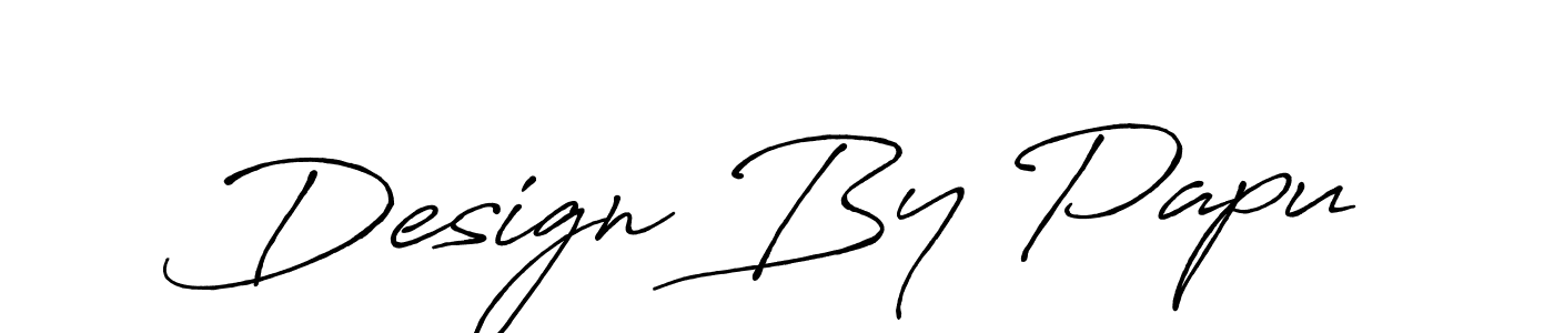 Design By Papu stylish signature style. Best Handwritten Sign (Antro_Vectra_Bolder) for my name. Handwritten Signature Collection Ideas for my name Design By Papu. Design By Papu signature style 7 images and pictures png
