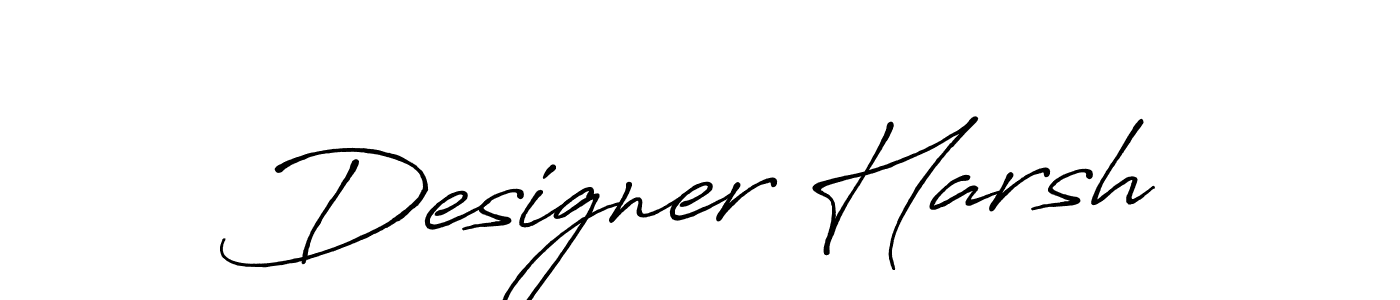 Also we have Designer Harsh name is the best signature style. Create professional handwritten signature collection using Antro_Vectra_Bolder autograph style. Designer Harsh signature style 7 images and pictures png