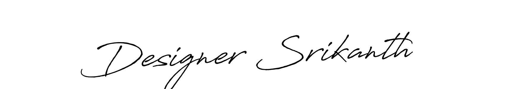 How to make Designer Srikanth signature? Antro_Vectra_Bolder is a professional autograph style. Create handwritten signature for Designer Srikanth name. Designer Srikanth signature style 7 images and pictures png