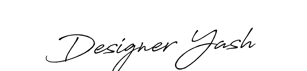Design your own signature with our free online signature maker. With this signature software, you can create a handwritten (Antro_Vectra_Bolder) signature for name Designer Yash. Designer Yash signature style 7 images and pictures png