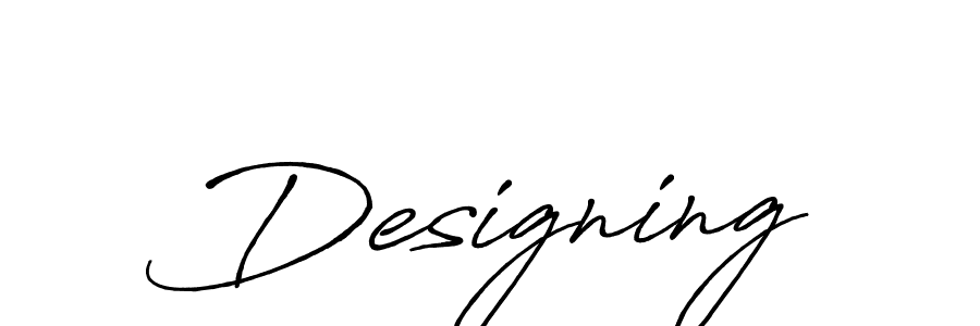 Design your own signature with our free online signature maker. With this signature software, you can create a handwritten (Antro_Vectra_Bolder) signature for name Designing. Designing signature style 7 images and pictures png