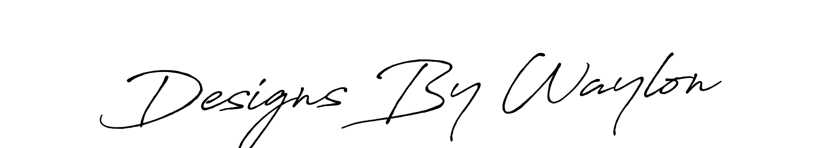 Also You can easily find your signature by using the search form. We will create Designs By Waylon name handwritten signature images for you free of cost using Antro_Vectra_Bolder sign style. Designs By Waylon signature style 7 images and pictures png