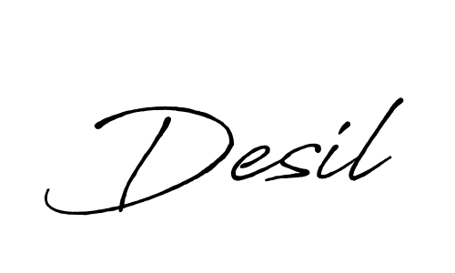 Once you've used our free online signature maker to create your best signature Antro_Vectra_Bolder style, it's time to enjoy all of the benefits that Desil name signing documents. Desil signature style 7 images and pictures png