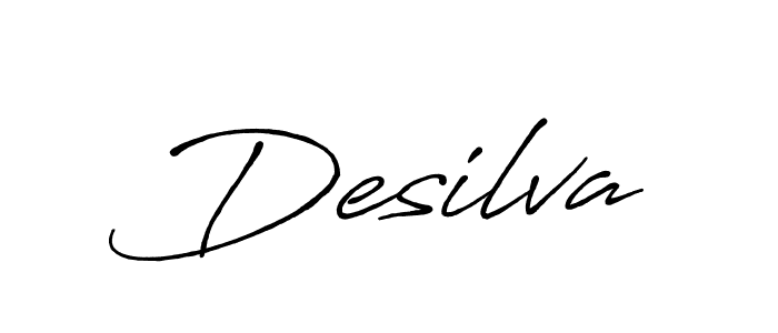 Similarly Antro_Vectra_Bolder is the best handwritten signature design. Signature creator online .You can use it as an online autograph creator for name Desilva. Desilva signature style 7 images and pictures png