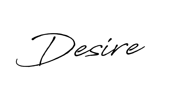 Design your own signature with our free online signature maker. With this signature software, you can create a handwritten (Antro_Vectra_Bolder) signature for name Desire. Desire signature style 7 images and pictures png
