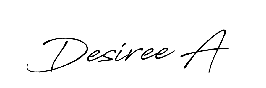 The best way (Antro_Vectra_Bolder) to make a short signature is to pick only two or three words in your name. The name Desiree A include a total of six letters. For converting this name. Desiree A signature style 7 images and pictures png