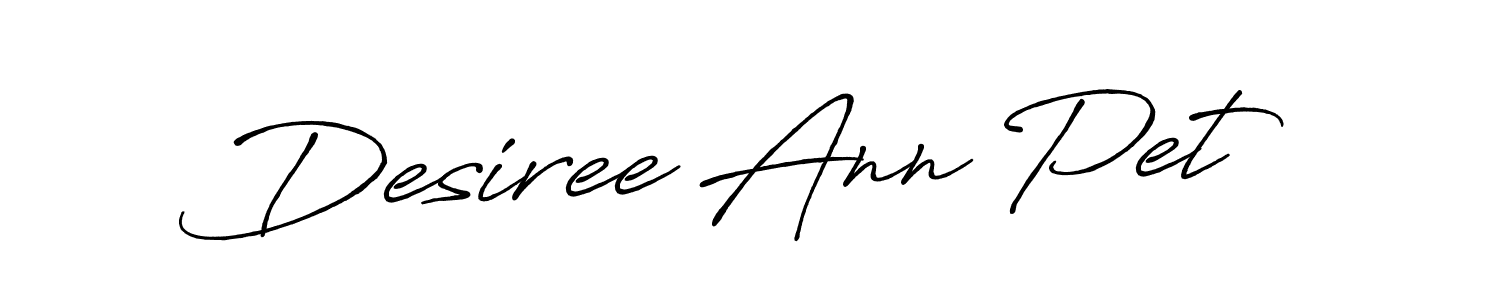 You can use this online signature creator to create a handwritten signature for the name Desiree Ann Pet. This is the best online autograph maker. Desiree Ann Pet signature style 7 images and pictures png