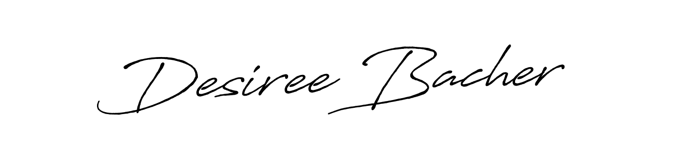 The best way (Antro_Vectra_Bolder) to make a short signature is to pick only two or three words in your name. The name Desiree Bacher include a total of six letters. For converting this name. Desiree Bacher signature style 7 images and pictures png