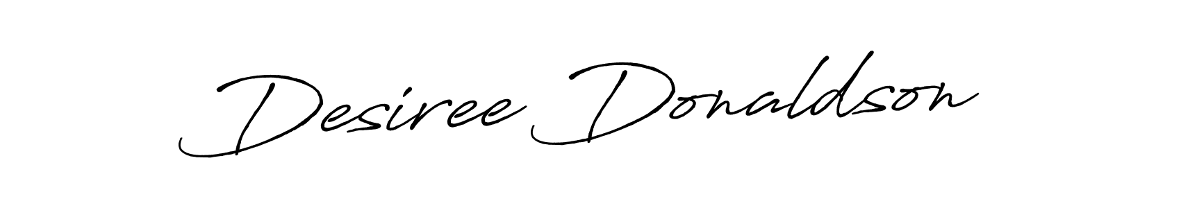 How to make Desiree Donaldson name signature. Use Antro_Vectra_Bolder style for creating short signs online. This is the latest handwritten sign. Desiree Donaldson signature style 7 images and pictures png