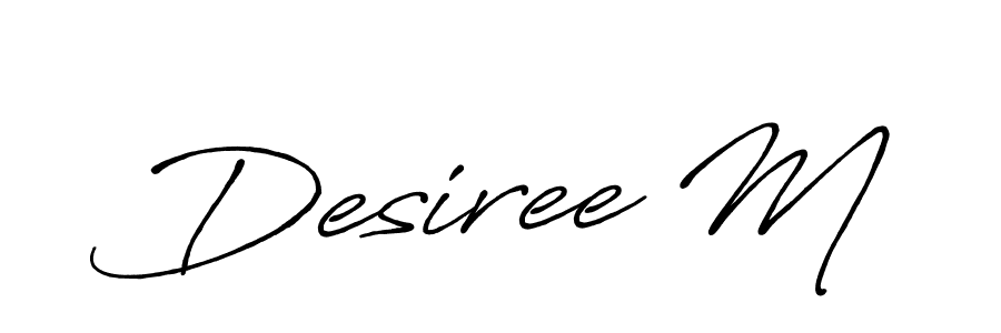Desiree M stylish signature style. Best Handwritten Sign (Antro_Vectra_Bolder) for my name. Handwritten Signature Collection Ideas for my name Desiree M. Desiree M signature style 7 images and pictures png