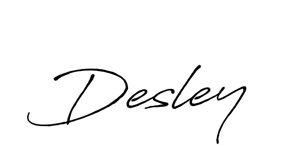 You should practise on your own different ways (Antro_Vectra_Bolder) to write your name (Desley) in signature. don't let someone else do it for you. Desley signature style 7 images and pictures png