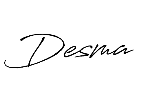 Desma stylish signature style. Best Handwritten Sign (Antro_Vectra_Bolder) for my name. Handwritten Signature Collection Ideas for my name Desma. Desma signature style 7 images and pictures png