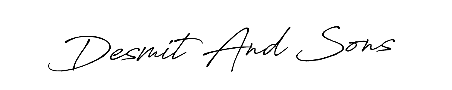 It looks lik you need a new signature style for name Desmit And Sons. Design unique handwritten (Antro_Vectra_Bolder) signature with our free signature maker in just a few clicks. Desmit And Sons signature style 7 images and pictures png