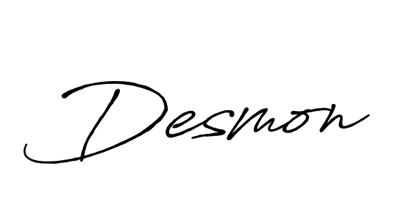 Desmon stylish signature style. Best Handwritten Sign (Antro_Vectra_Bolder) for my name. Handwritten Signature Collection Ideas for my name Desmon. Desmon signature style 7 images and pictures png