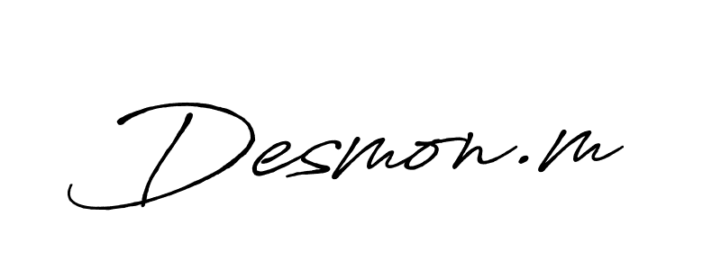 if you are searching for the best signature style for your name Desmon.m. so please give up your signature search. here we have designed multiple signature styles  using Antro_Vectra_Bolder. Desmon.m signature style 7 images and pictures png