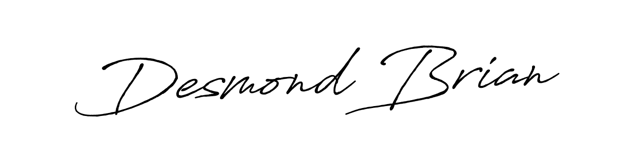 Use a signature maker to create a handwritten signature online. With this signature software, you can design (Antro_Vectra_Bolder) your own signature for name Desmond Brian. Desmond Brian signature style 7 images and pictures png