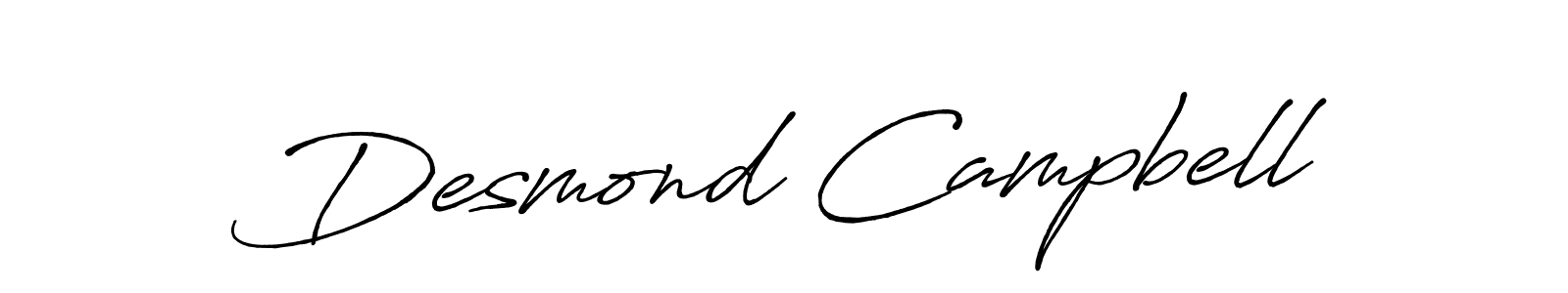 How to make Desmond Campbell name signature. Use Antro_Vectra_Bolder style for creating short signs online. This is the latest handwritten sign. Desmond Campbell signature style 7 images and pictures png