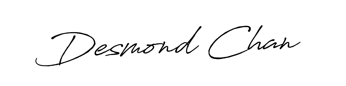 How to make Desmond Chan signature? Antro_Vectra_Bolder is a professional autograph style. Create handwritten signature for Desmond Chan name. Desmond Chan signature style 7 images and pictures png