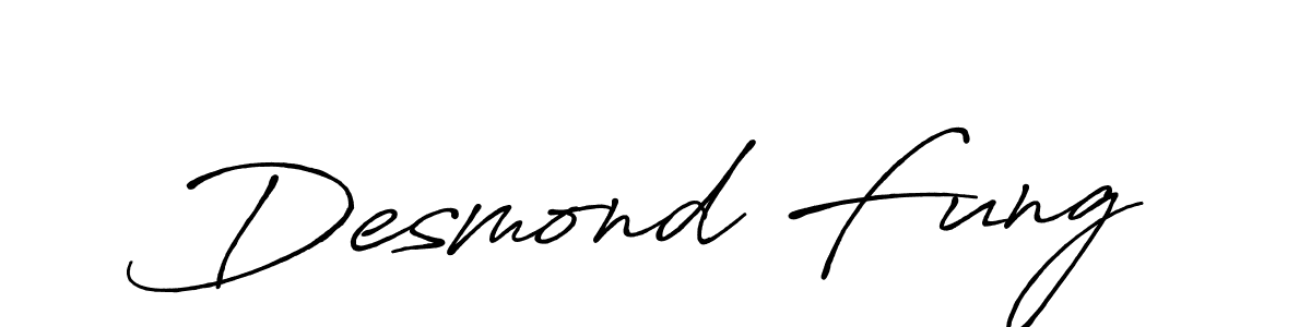 Similarly Antro_Vectra_Bolder is the best handwritten signature design. Signature creator online .You can use it as an online autograph creator for name Desmond Fung. Desmond Fung signature style 7 images and pictures png