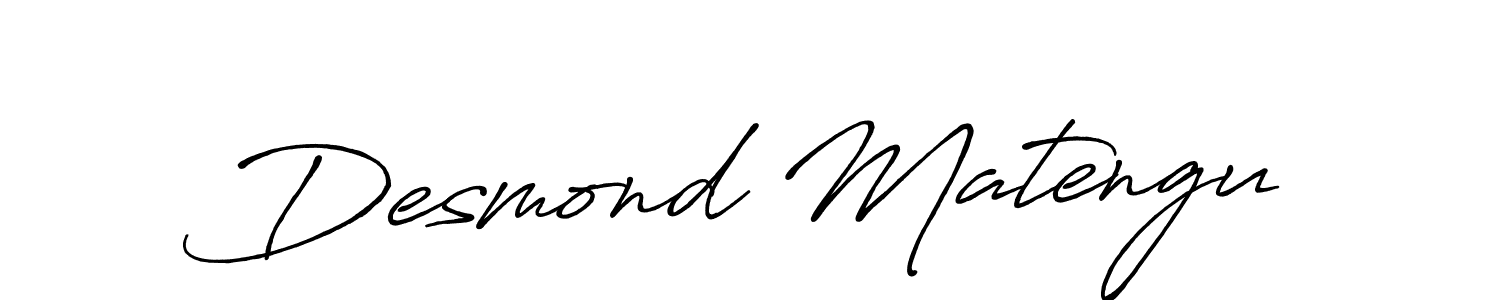 Also we have Desmond Matengu name is the best signature style. Create professional handwritten signature collection using Antro_Vectra_Bolder autograph style. Desmond Matengu signature style 7 images and pictures png