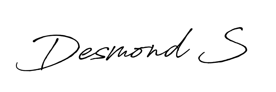Also You can easily find your signature by using the search form. We will create Desmond S name handwritten signature images for you free of cost using Antro_Vectra_Bolder sign style. Desmond S signature style 7 images and pictures png