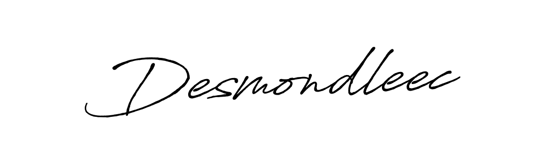 How to make Desmondleec signature? Antro_Vectra_Bolder is a professional autograph style. Create handwritten signature for Desmondleec name. Desmondleec signature style 7 images and pictures png