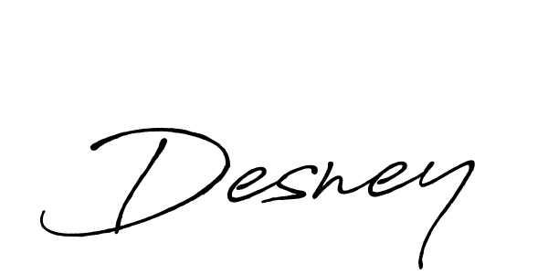Use a signature maker to create a handwritten signature online. With this signature software, you can design (Antro_Vectra_Bolder) your own signature for name Desney. Desney signature style 7 images and pictures png