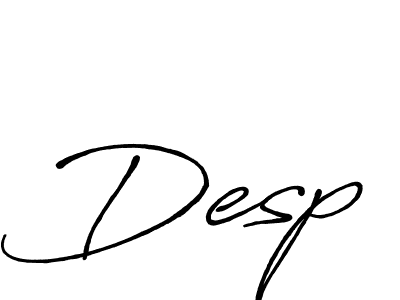 Create a beautiful signature design for name Desp. With this signature (Antro_Vectra_Bolder) fonts, you can make a handwritten signature for free. Desp signature style 7 images and pictures png