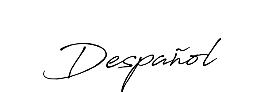 Use a signature maker to create a handwritten signature online. With this signature software, you can design (Antro_Vectra_Bolder) your own signature for name Despañol. Despañol signature style 7 images and pictures png