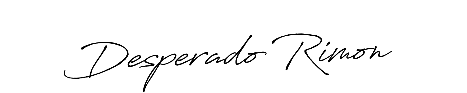 Use a signature maker to create a handwritten signature online. With this signature software, you can design (Antro_Vectra_Bolder) your own signature for name Desperado Rimon. Desperado Rimon signature style 7 images and pictures png