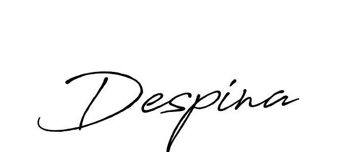 Also You can easily find your signature by using the search form. We will create Despina name handwritten signature images for you free of cost using Antro_Vectra_Bolder sign style. Despina signature style 7 images and pictures png