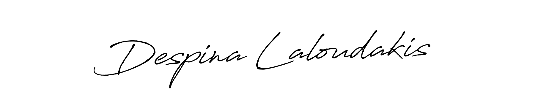 How to make Despina Laloudakis name signature. Use Antro_Vectra_Bolder style for creating short signs online. This is the latest handwritten sign. Despina Laloudakis signature style 7 images and pictures png