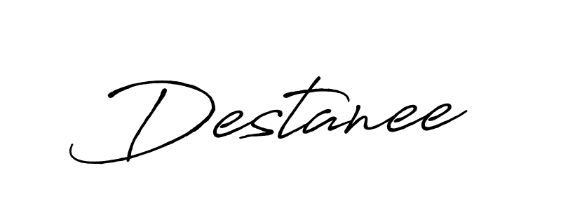 Use a signature maker to create a handwritten signature online. With this signature software, you can design (Antro_Vectra_Bolder) your own signature for name Destanee. Destanee signature style 7 images and pictures png