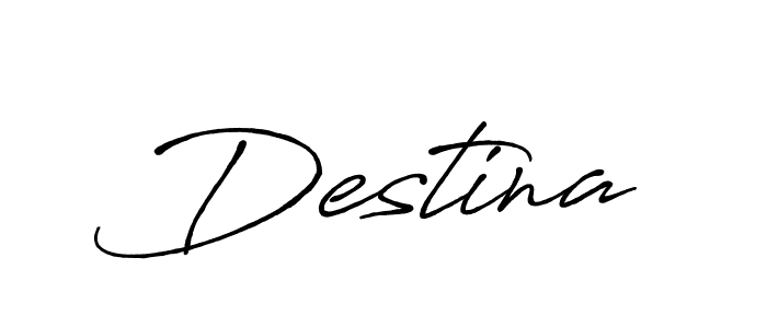 Destina stylish signature style. Best Handwritten Sign (Antro_Vectra_Bolder) for my name. Handwritten Signature Collection Ideas for my name Destina. Destina signature style 7 images and pictures png