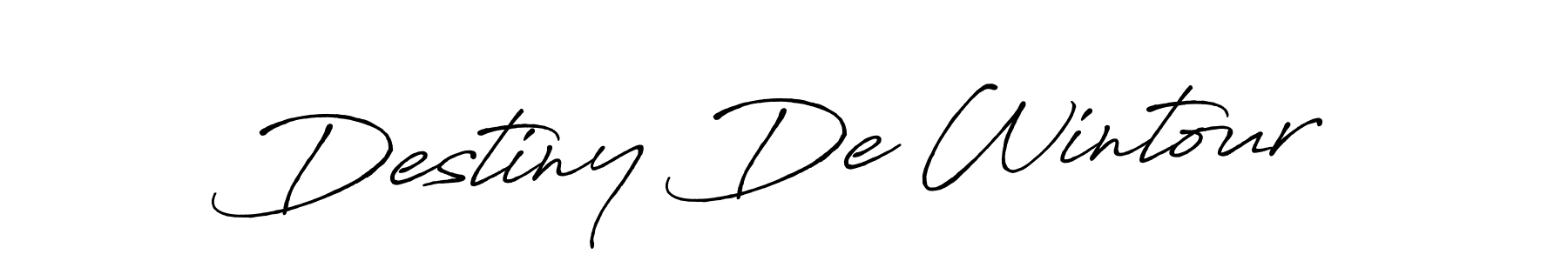 Use a signature maker to create a handwritten signature online. With this signature software, you can design (Antro_Vectra_Bolder) your own signature for name Destiny De Wintour. Destiny De Wintour signature style 7 images and pictures png