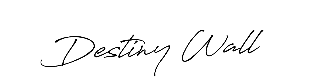 Use a signature maker to create a handwritten signature online. With this signature software, you can design (Antro_Vectra_Bolder) your own signature for name Destiny Wall. Destiny Wall signature style 7 images and pictures png