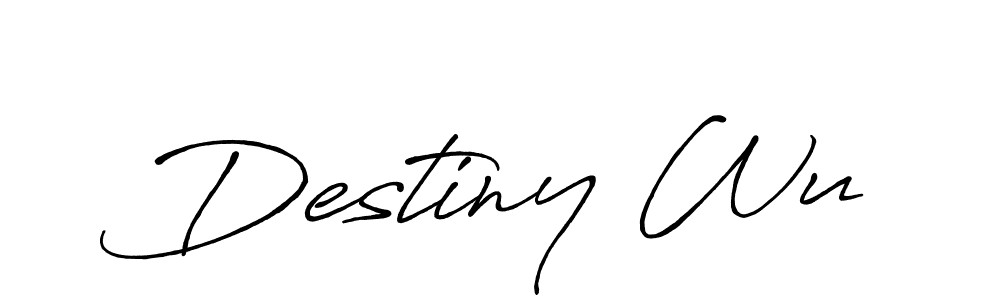 Also we have Destiny Wu name is the best signature style. Create professional handwritten signature collection using Antro_Vectra_Bolder autograph style. Destiny Wu signature style 7 images and pictures png