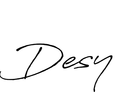 How to make Desy signature? Antro_Vectra_Bolder is a professional autograph style. Create handwritten signature for Desy name. Desy signature style 7 images and pictures png