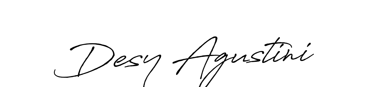 You should practise on your own different ways (Antro_Vectra_Bolder) to write your name (Desy Agustini) in signature. don't let someone else do it for you. Desy Agustini signature style 7 images and pictures png