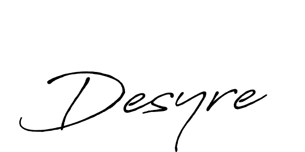 if you are searching for the best signature style for your name Desyre. so please give up your signature search. here we have designed multiple signature styles  using Antro_Vectra_Bolder. Desyre signature style 7 images and pictures png