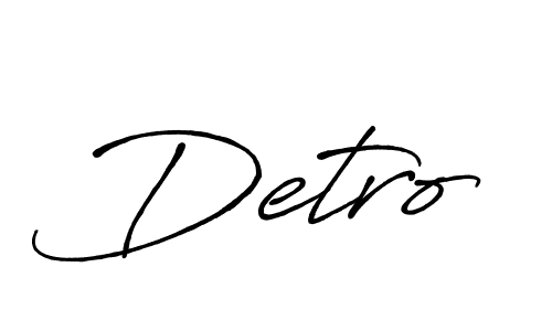 Design your own signature with our free online signature maker. With this signature software, you can create a handwritten (Antro_Vectra_Bolder) signature for name Detro. Detro signature style 7 images and pictures png