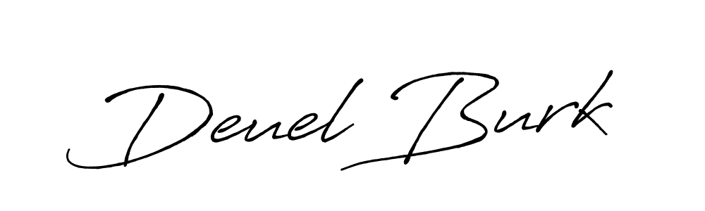 How to make Deuel Burk name signature. Use Antro_Vectra_Bolder style for creating short signs online. This is the latest handwritten sign. Deuel Burk signature style 7 images and pictures png