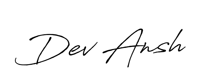 Make a beautiful signature design for name Dev Ansh. With this signature (Antro_Vectra_Bolder) style, you can create a handwritten signature for free. Dev Ansh signature style 7 images and pictures png