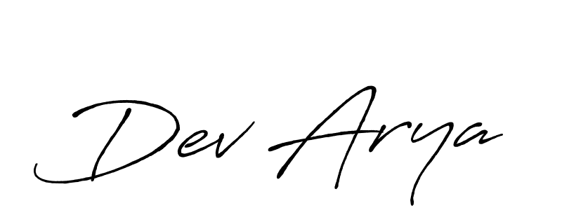 Make a beautiful signature design for name Dev Arya. With this signature (Antro_Vectra_Bolder) style, you can create a handwritten signature for free. Dev Arya signature style 7 images and pictures png