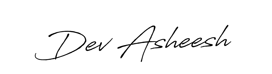 The best way (Antro_Vectra_Bolder) to make a short signature is to pick only two or three words in your name. The name Dev Asheesh include a total of six letters. For converting this name. Dev Asheesh signature style 7 images and pictures png