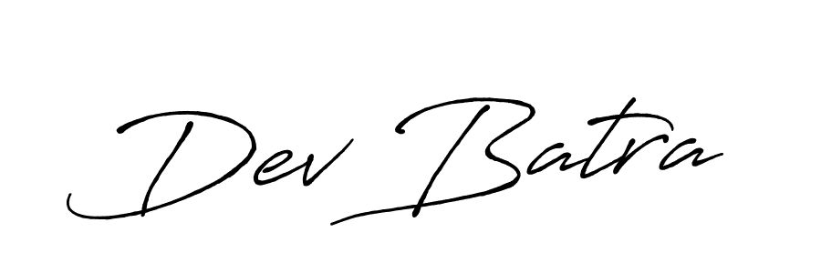 Dev Batra stylish signature style. Best Handwritten Sign (Antro_Vectra_Bolder) for my name. Handwritten Signature Collection Ideas for my name Dev Batra. Dev Batra signature style 7 images and pictures png