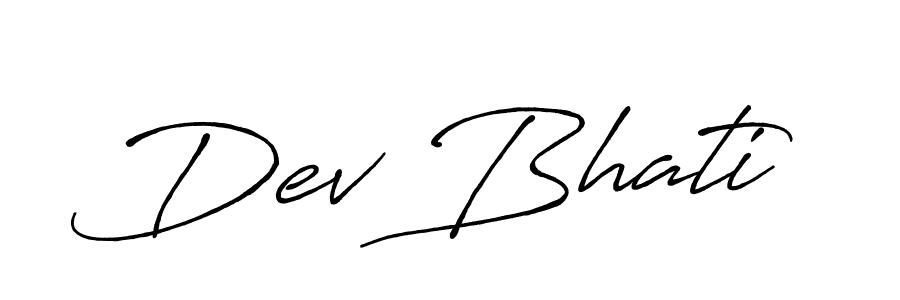 Create a beautiful signature design for name Dev Bhati. With this signature (Antro_Vectra_Bolder) fonts, you can make a handwritten signature for free. Dev Bhati signature style 7 images and pictures png