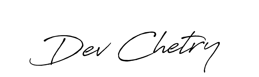 Similarly Antro_Vectra_Bolder is the best handwritten signature design. Signature creator online .You can use it as an online autograph creator for name Dev Chetry. Dev Chetry signature style 7 images and pictures png