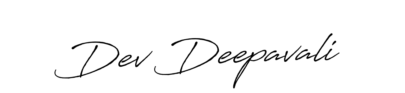 Make a beautiful signature design for name Dev Deepavali. With this signature (Antro_Vectra_Bolder) style, you can create a handwritten signature for free. Dev Deepavali signature style 7 images and pictures png