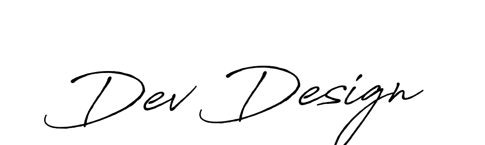 Design your own signature with our free online signature maker. With this signature software, you can create a handwritten (Antro_Vectra_Bolder) signature for name Dev Design. Dev Design signature style 7 images and pictures png